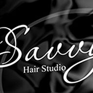 Savvy Hair Studio, business card and one-fold brochure design
